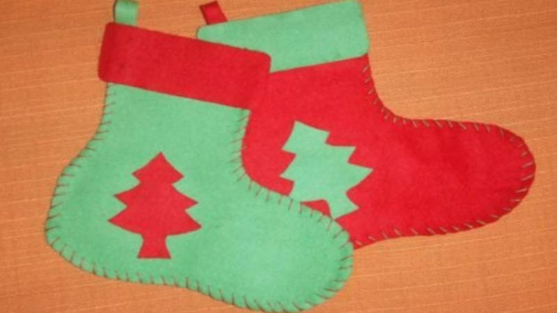Espectaculares botas de Navidad ¡Con Fieltro!