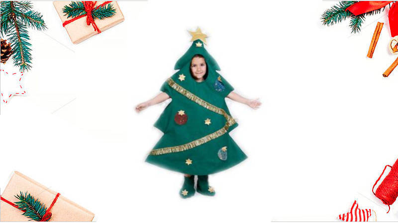Cómo hacer un hermoso disfraz de arbolito navideño para niños