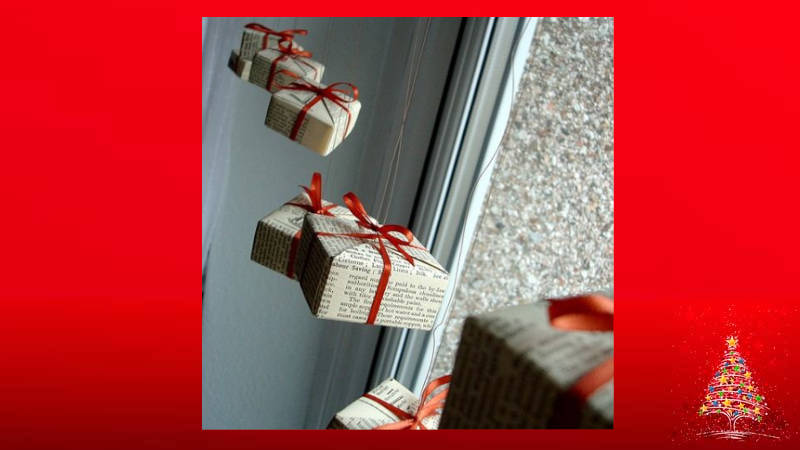 Haz una guirnalda navideña con cajas de regalo